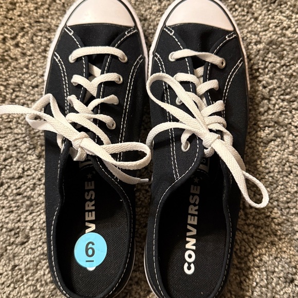 NEW Converse all star dainty mule slipon Sneakers black and white womens size 6. - Picture 7 of 7